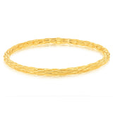 9ct Yellow Gold Silverfilled Fancy Textured Bangle