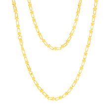 Load image into Gallery viewer, 9ct Yellow Gold Silver-Filled Fancy 45cm Chain.