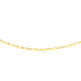 9ct Yellow Gold Silver-Filled Fancy 45cm Chain.
