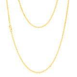 9ct Yellow Gold Silver-filled Fancy 45cm Chain