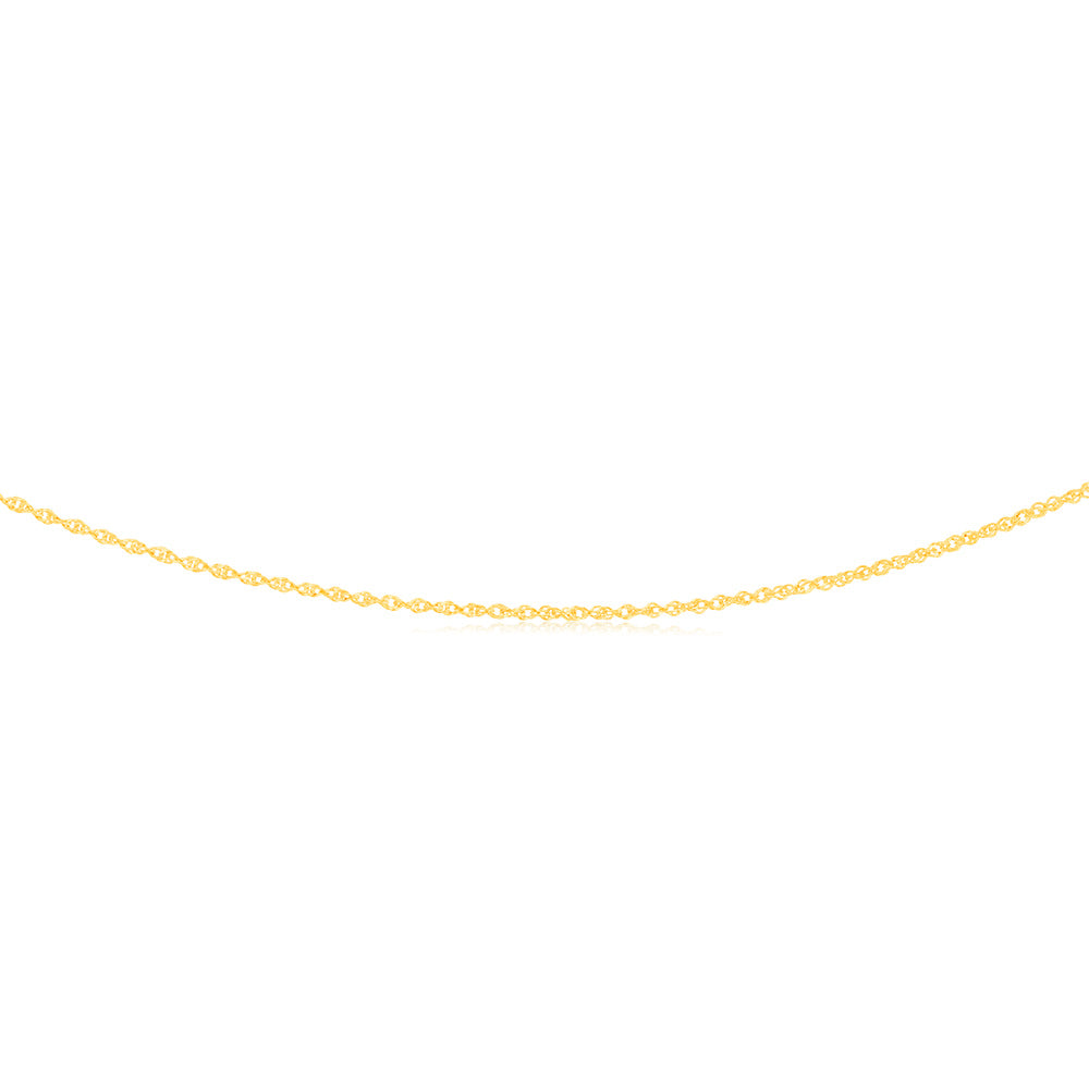 9ct Yellow Gold Silver-filled Fancy 45cm Chain
