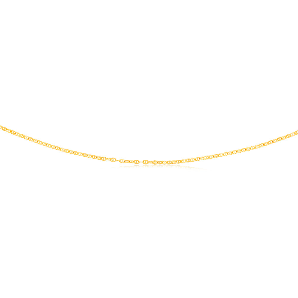9ct Yellow Gold Silverfilled Fancy 45cm Chain