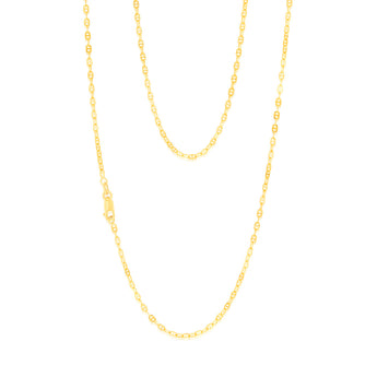 9ct Yellow Gold Silver Filled Fancy 50cm Chain