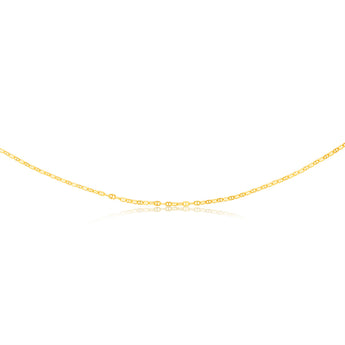 9ct Yellow Gold Silver Filled Fancy 50cm Chain
