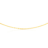 9ct Yellow Gold Silver Filled Fancy 50cm Chain