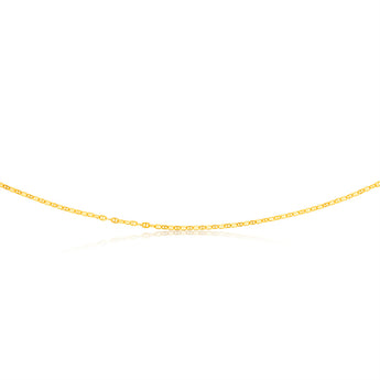 9ct Yellow Gold Silver Filled Fancy 50cm Chain