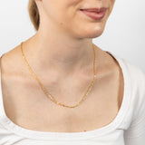 9ct Yellow Gold Silver Filled Fancy 50cm Chain