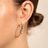 9ct Yellow Gold Silver Filled 25mm Fancy Earrings