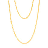 9ct Yellow Gold  Double Curb Fancy 50cm Chain
