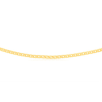 9ct Yellow Gold  Double Curb Fancy 50cm Chain
