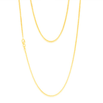 9ct Yellow Gold Silver Filled Fancy 50cm Chain