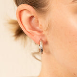 9ct Yellow And White Gold Silver Filled Two Tone Hoop Earrings