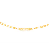 9ct Yellow Gold Silver filled Square Rolo 42cm Chain