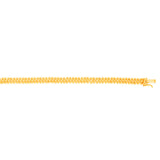 9ct Yellow Gold Silverfilled Fancy 19cm Bracelet