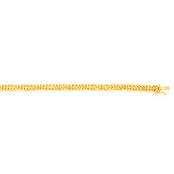 9ct Yellow Gold Silverfilled Fancy 19cm Bracelet