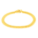 9ct Yellow Gold Silverfilled Fancy 19cm Bracelet