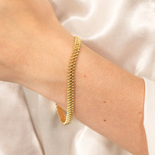 Load image into Gallery viewer, 9ct Yellow Gold Silverfilled Fancy 19cm Bracelet