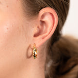9ct Yellow Gold Silver Filled Chunky Twisted Hoop Earrings