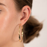 9ct Yellow Gold Silver Filled Plain Hoop Earrings