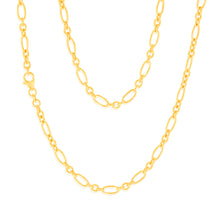 Load image into Gallery viewer, 9ct Yellow Gold Silver-filled Fancy 100Gauge 45cm Chain