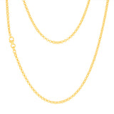 9ct Yellow Gold Silverfilled Fancy Belcher 45cm Chain