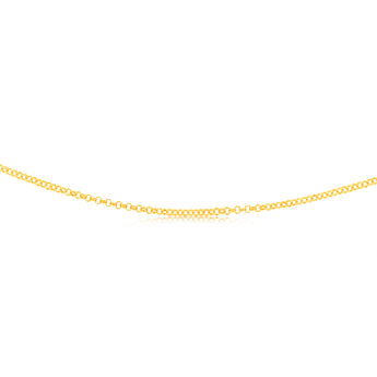 9ct Yellow Gold Silverfilled Fancy Belcher 45cm Chain