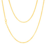 9ct Yellow Gold Silver Filled Fancy Belcher 50cm Chain