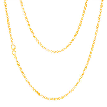9ct Yellow Gold Silver Filled Fancy Belcher 50cm Chain