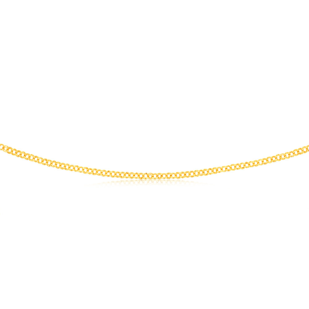 9ct Yellow Gold Silverfilled Fancy Belcher 50cm Chain
