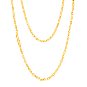 9ct Yellow Gold Silver Filled Fancy 55cm Chain