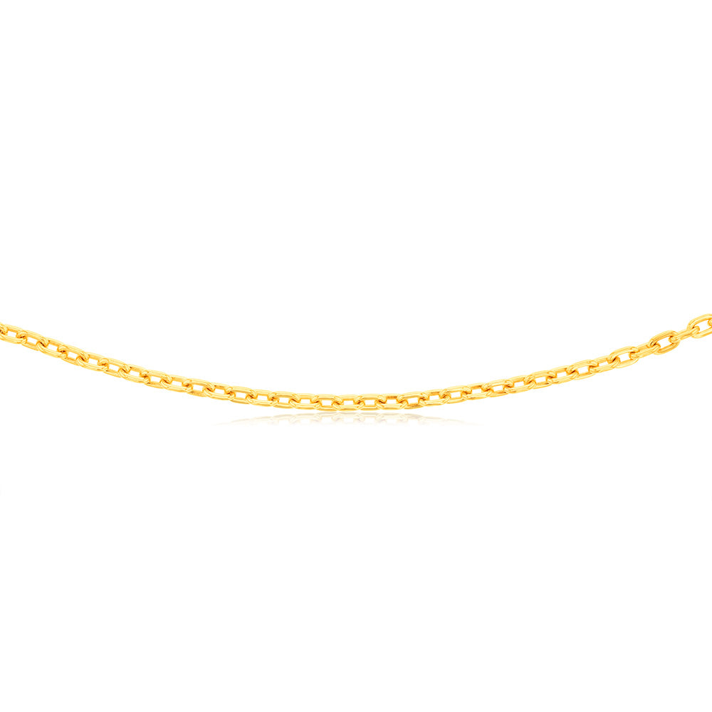 9ct Yellow Gold Silverfilled Fancy 55cm Chain
