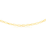 9ct Yellow Gold Silver Filled Fancy Elongated Link Belcher 45cm Chain