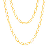 9ct Yellow Gold Silver-filled Fancy Elongated Belcher Link 50cm Chain