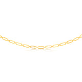 9ct Yellow Gold Silver-filled Fancy Elongated Belcher Link 50cm Chain