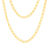 9ct Yellow Gold Silver-filled Fancy 45cm Chain