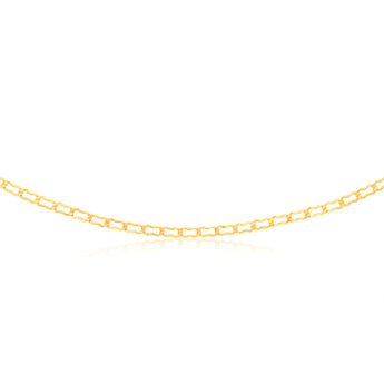 9ct Yellow Gold Silver-filled Fancy 45cm Chain