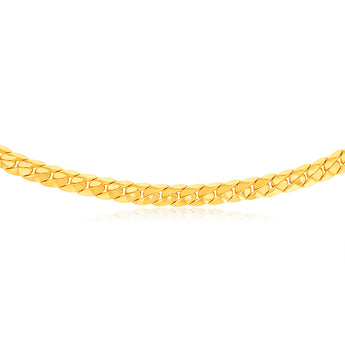 9ct Yellow Gold Silver-filled Fancy 50cm Chain