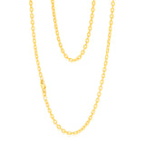 9ct Yellow Gold Silverfilled Fancy 45cm Chain
