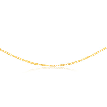 9ct Yellow Gold Silverfilled Fancy 45cm Chain