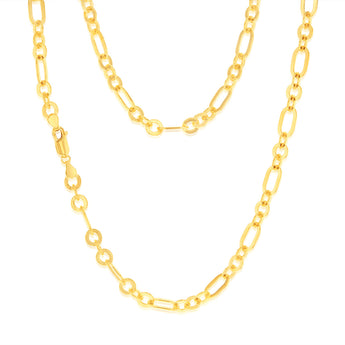 9ct Yellow Gold Silver filled Fancy 45cm Chain