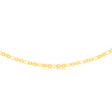 9ct Yellow Gold Silver filled Fancy 45cm Chain