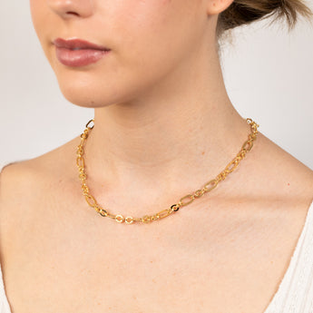 9ct Yellow Gold Silver filled Fancy 45cm Chain