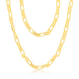 9ct Yellow Gold Silver Filled Fancy 50cm Chain