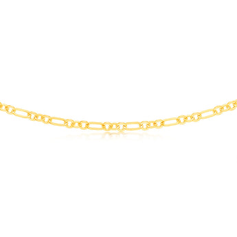 9ct Yellow Gold Silver Filled Fancy 50cm Chain