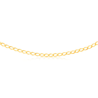 9ct Yellow Gold Silver Filled Fancy 45cm Chain