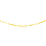 9ct Yellow Gold Silver Filled Textured Curb 95 Gauge 45cm Chain