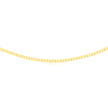 9ct Yellow Gold Silver Filled Textured Curb 95 Gauge 45cm Chain
