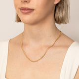 9ct Yellow Gold Silver Filled Textured Curb 95 Gauge 45cm Chain