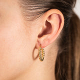 9ct Yellow Gold Silver Filled Chunky Twisted Hoop Earrings