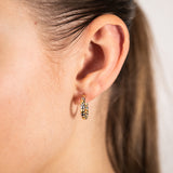 9ct Yellow Gold  Fancy Two Tone Hoop Earrings
